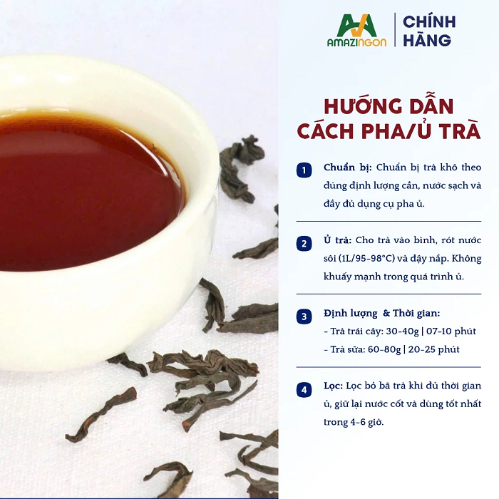 Công thức ủ trà đen nguyên vị AMAZINGON