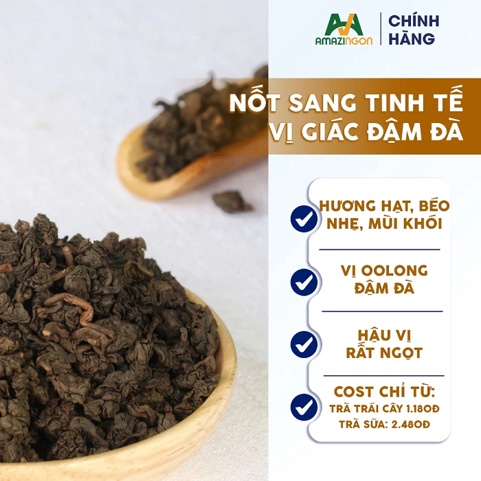 Vì sao nhiều quán chọn trà oolong rang AMAZINGON?