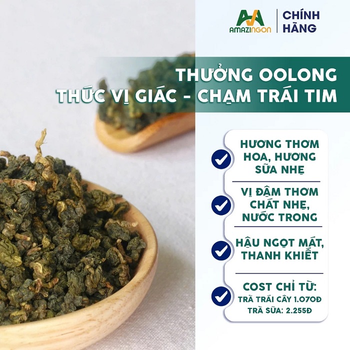 Đặc trưng nổi bật của trà Oolong Xanh Kim Tuyên AMAZINGON