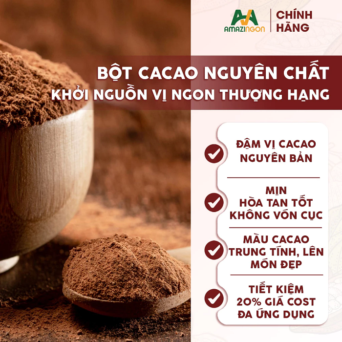 Vì sao quán cà phê và trà sữa nên chọn bột cacao AMAZINGON?