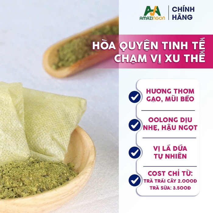 Vì sao chủ quán nên chọn trà oolong gạo rang AMAZINGON?