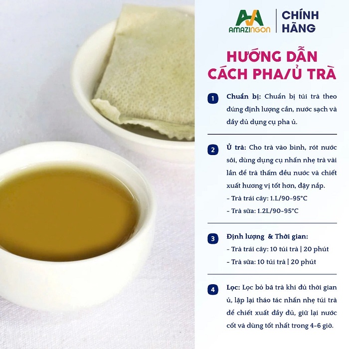 Công thức ủ trà oolong gạo rang AMAZINGON