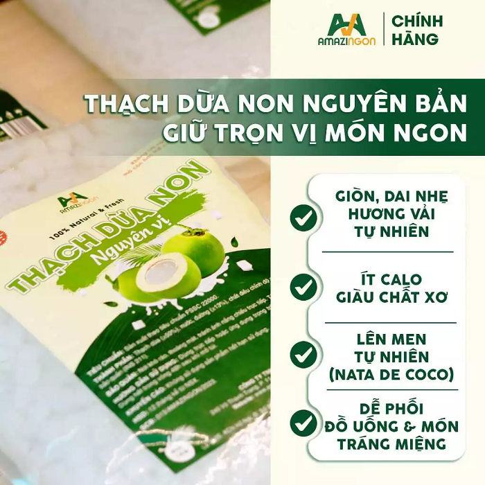 Lý do chủ quán nên chọn thạch dừa non AMAZINGON