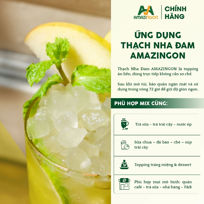 Ứng dụng thạch nha đam AMAZINGON