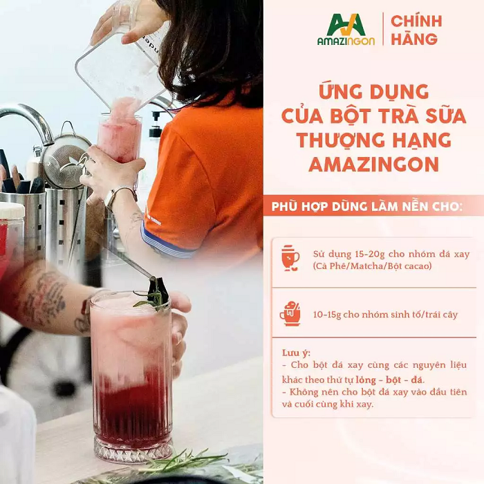 Ứng dụng đa dạng bột Frappe trong pha chế chuyên nghiệp