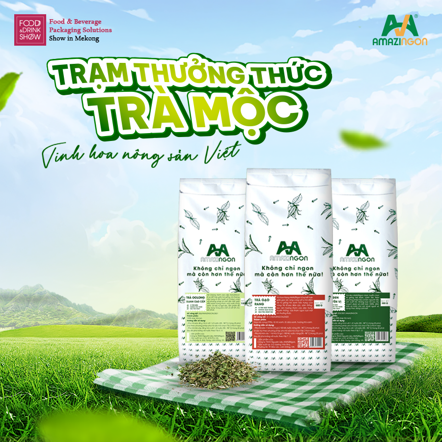 Trạm thưởng thức trà mộc AMAZINGON nguyên liệu trà pha chế giá sỉ tinh hoa nông sản Việt