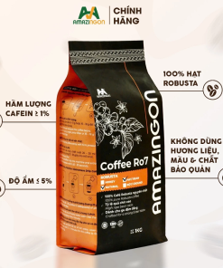 Hạt cà phê Robusta rang mộc có hàm lượng cafein ổn định cho máy pha