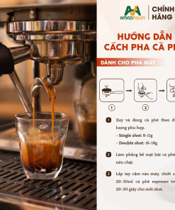 Hướng dẫn cách pha cà phê espresso bằng máy đúng kỹ thuật tại quầy bar