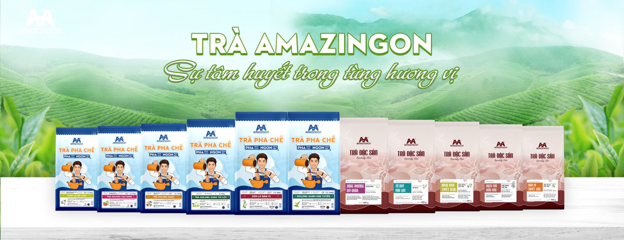 Các loại trà pha chế và trà đặc sản giá sỉ chất lượng từ AMAZINGON