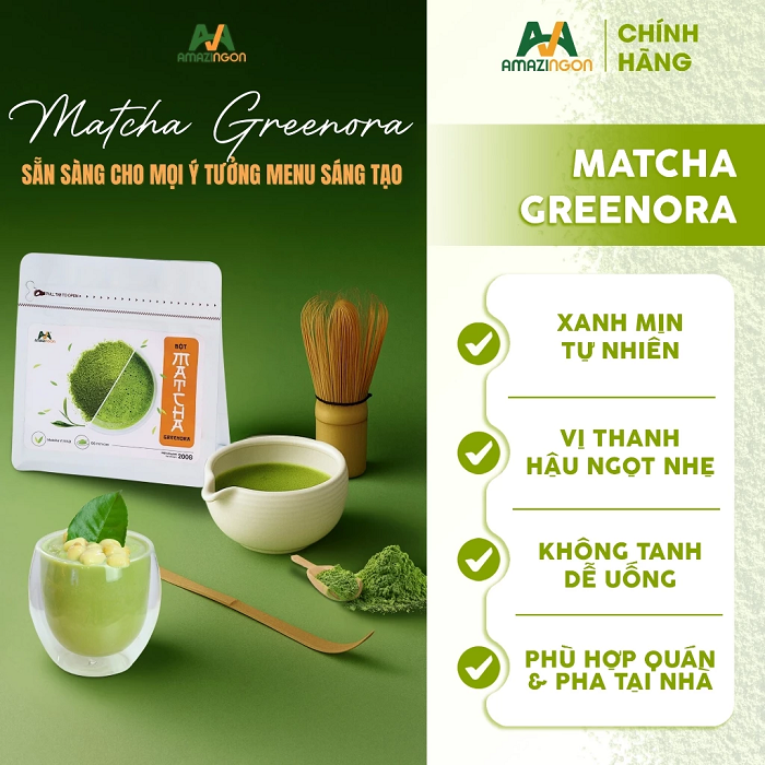 Matcha Greenora – Giải pháp nguyên liệu chuẩn “Xanh – Xịn – Mượt”