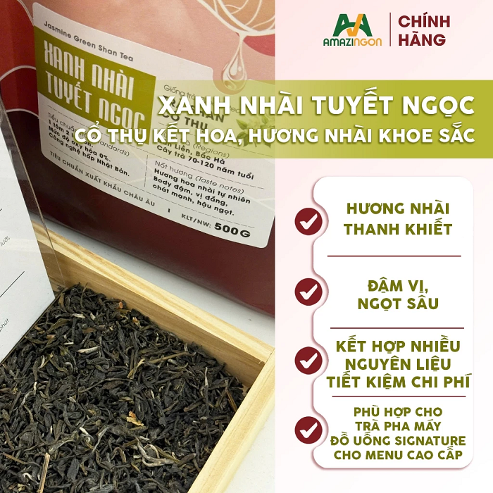 Xanh Nhài Tuyết Ngọc: Bí quyết nền trà tôn vị hoa quả, giữ hương bền bỉ cho quán