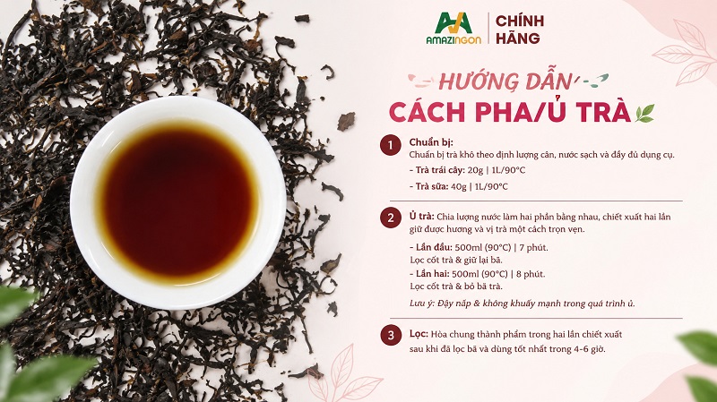 Cách pha Hồng Trà Kim Tuyên AMAZINGON