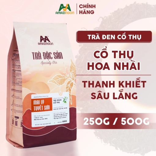 Trà đen cổ thụ Mai Ly Tuyết Sơn nguyên liệu pha chế giá sỉ AMAZINGON