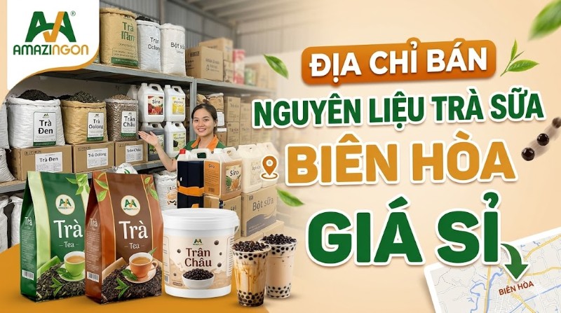 Top 5 địa chỉ bán nguyên liệu trà sữa Biên Hòa giá sỉ [Cập nhật 2026]