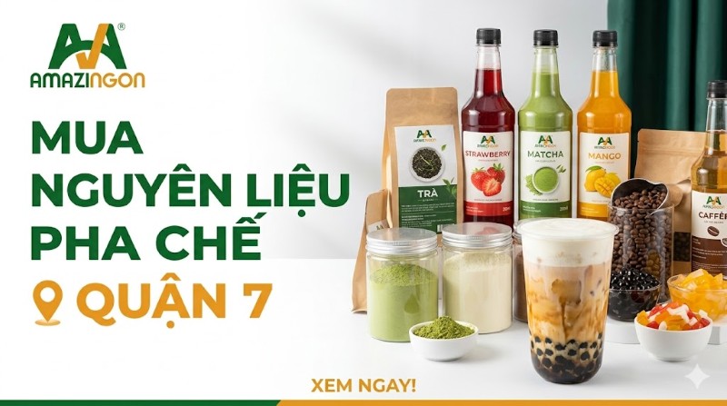 Nguyên liệu pha chế Quận 7: nguồn hàng chuẩn, công thức kèm, tối ưu cost/ly