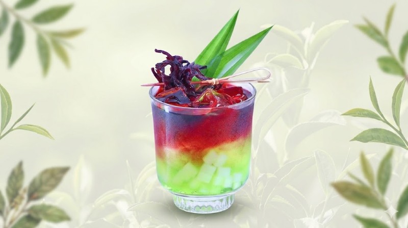 Dừa dứa Hibiscus là thức uống giải nhiệt mùa hè bắt mắt với 3 tầng màu sắc