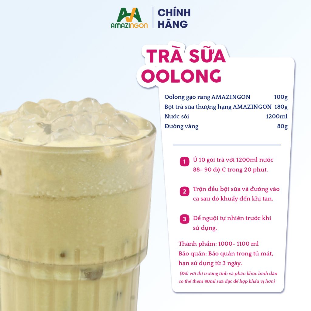 Trà sữa oolong gạo rang