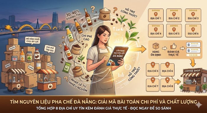 Nhu cầu tìm nhà cung cấp nguyên liệu pha chế Đà Nẵng ngày càng tăng cao