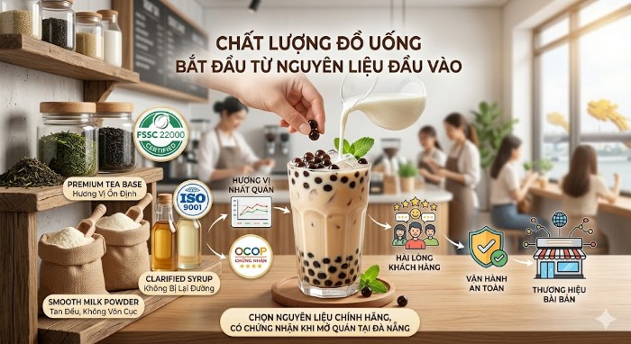 Chất lượng đồ uống phụ thuộc trực tiếp vào chất lượng nguyên liệu