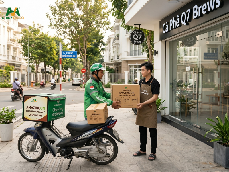 Nguồn hàng tại chỗ giúp quán Quận 7 giao hàng nhanh, tiết kiệm chi phí và dễ dàng kiểm tra chất lượng sản phẩm