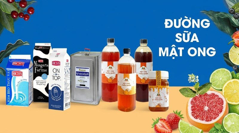 Các loại đường, sữa và mật ong nguyên chất pha chế AMAZINGON