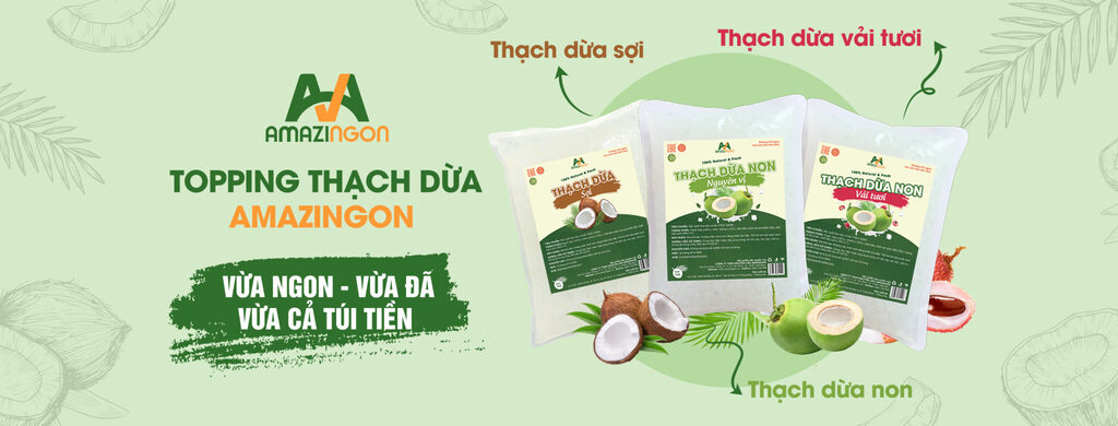 Topping pha chế tại AMAZINGON đa dạng, nhập chuẩn theo lô, hạn dùng rõ ràng