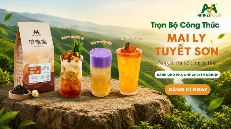 Trọn bộ công thức Mai Ly Tuyết Sơn chuẩn hóa công thức dành cho chủ quán Trọn bộ công thức Mai Ly Tuyết Sơn chuẩn hóa công thức dành cho chủ quán