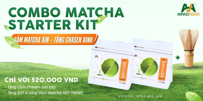 Combo Matcha Starter Kit – Giải pháp test menu Matcha tối ưu c