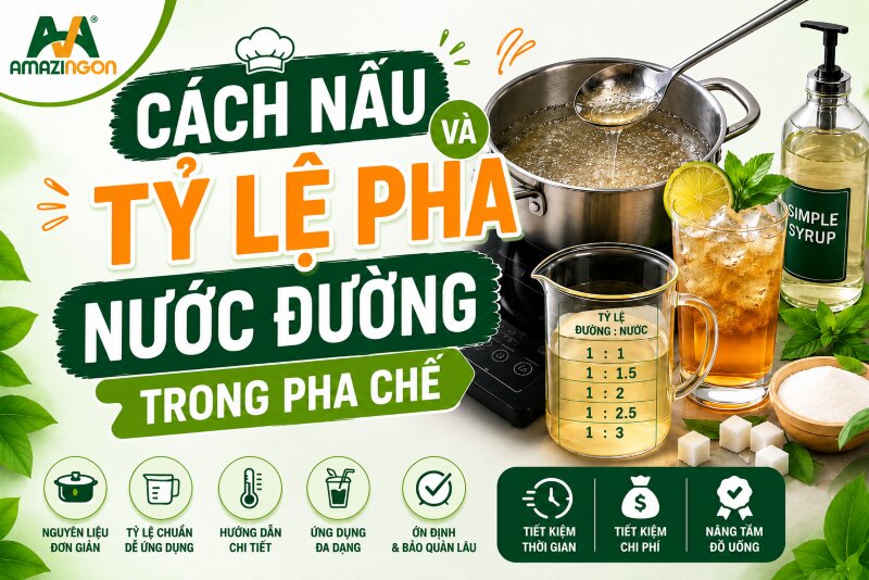 tỷ lệ pha nước đường trong pha chế