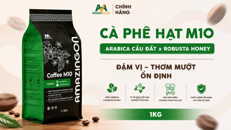 Cà phê hạt mixed AMAZINGON thơm mướt đậm vị
