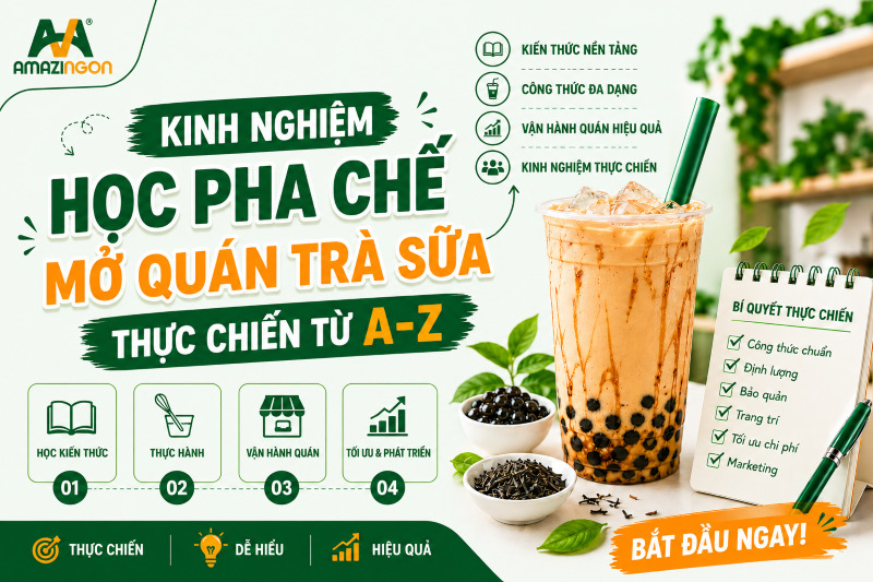 học pha chế mở quán trà sữa