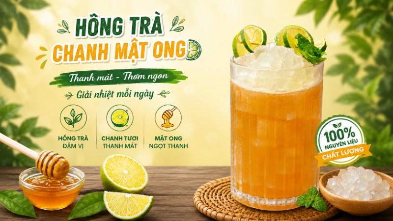 Hồng trà chanh mật ong thức uống giải nhiệt hiệu quả cho mùa hè
