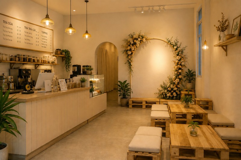 Vị trí mặt bằng quyết định 40% thành công của quán trà sữa ở nông thôn