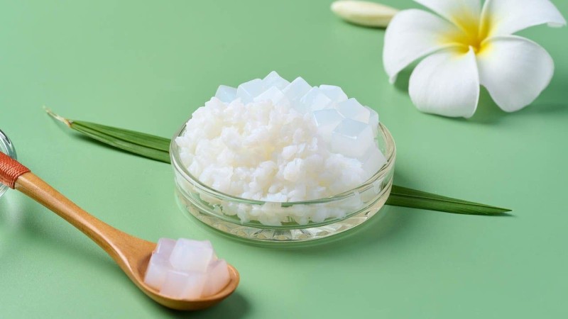 Thạch dừa thô loại topping được tạo ra từ quá trình lên men nước dừa già với vi khuẩn Acetobacter xylinum