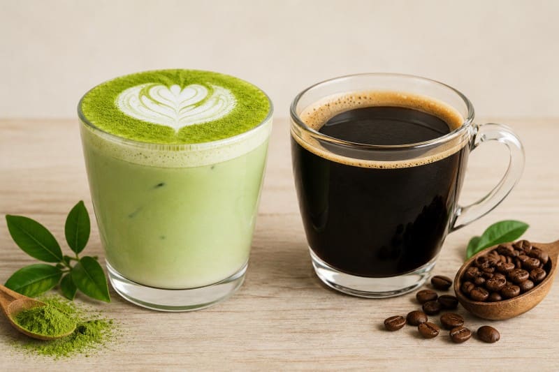 Trải nghiệm tỉnh táo của Matcha và cà phê khác biệt hoàn toàn rõ rệt