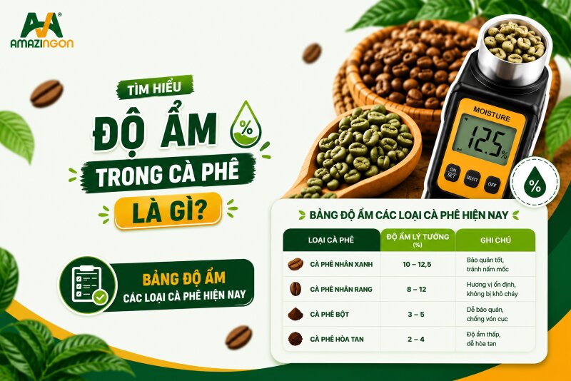 độ ẩm cà phê