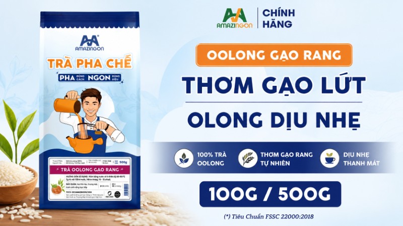 Trà Oolong Gạo Rang AMAZINGON 