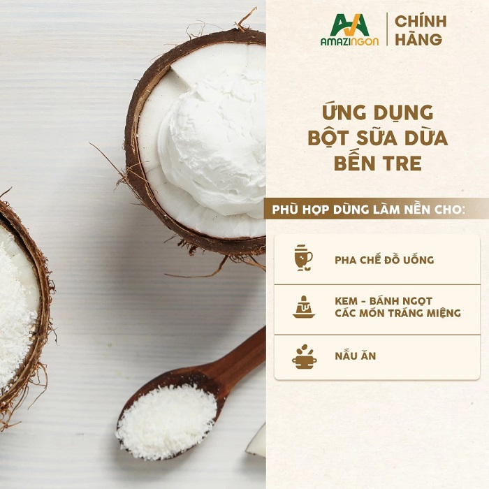 Ứng dụng của bột cốt dừa AMAZINGON trong pha chế