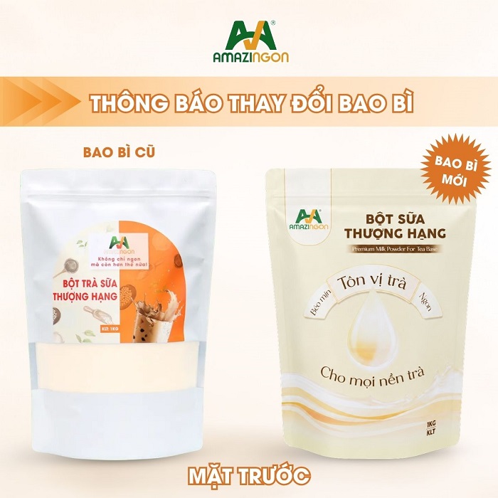 Mặt trước bột trà sữa