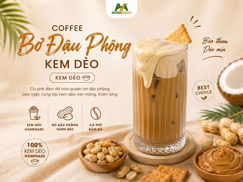 Coffee Bơ Đậu Phộng Kem Dẻo