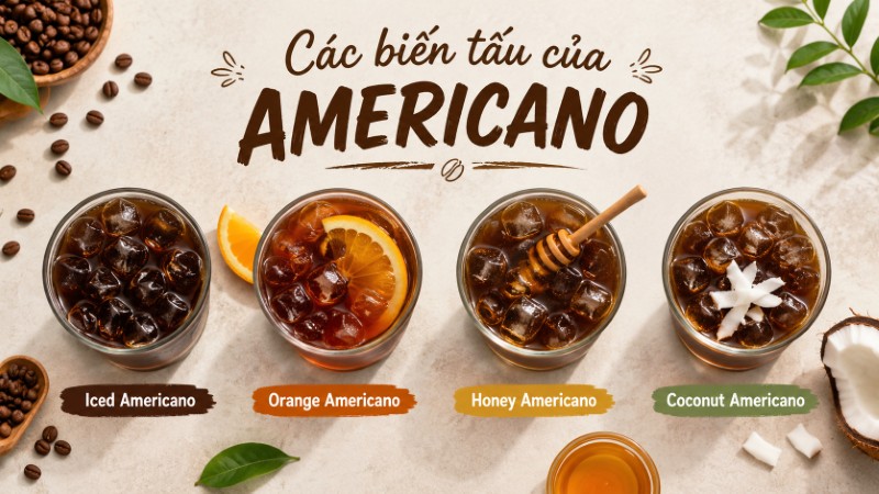 Các biến tấu Americano phổ biến trong ngành F&B hiện nay Các biến tấu Americano phổ biến trong ngành F&B hiện nay