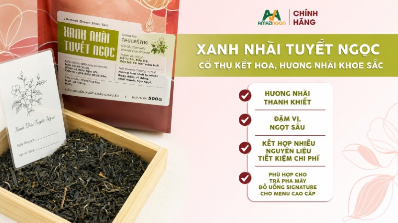 Trà Đặc Sản Xanh Nhài Tuyết Ngọc AMAZINGON 