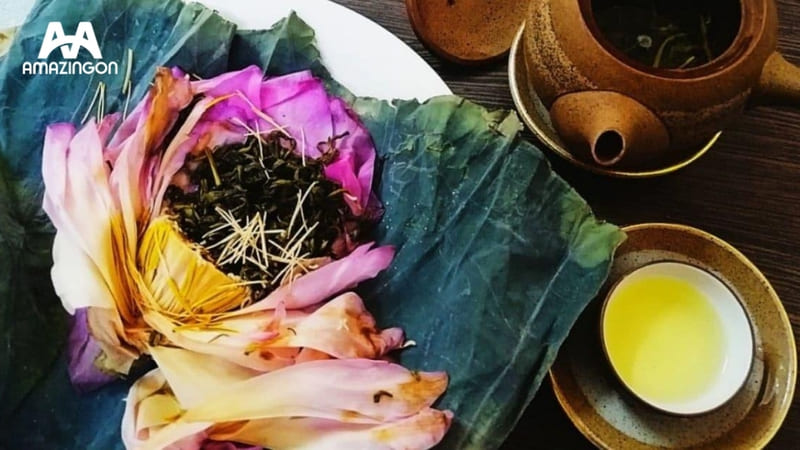Trà sen Tây Hồ dòng trà ướp hương truyền thống gắn liền với văn hoá Việt Nam Trà sen Tây Hồ được ướp hương hoa sen truyền thống