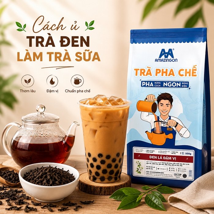 Cách ủ trà đen làm trà sữa