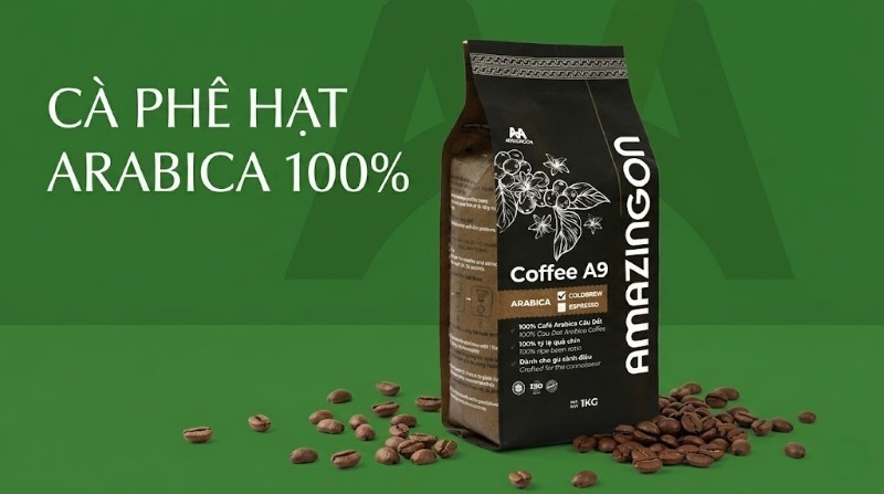 Cà phê hạt Arabica 100% nguyên chất của AMAZINGON