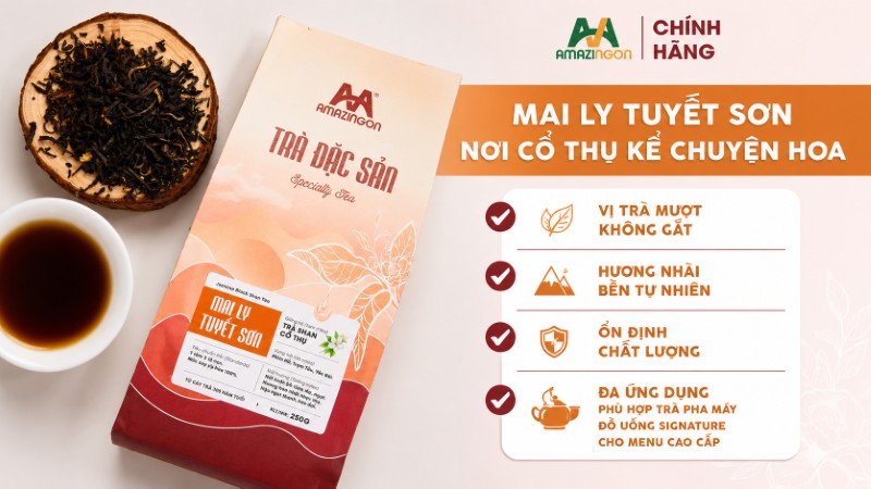 Trà đặc sản Mai Tuyết Lý Sơn của AMAZINGON Trà đặc sản Mai Tuyết Lý Sơn của AMAZINGON