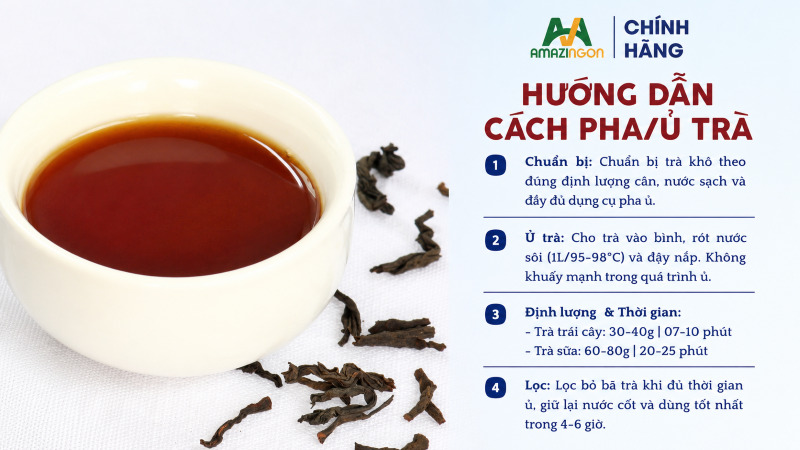 Cách hãm trà đen lá đậm vị từ AMAZINGON