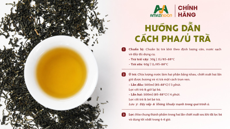 Cách ủ trà Xanh Nhài Tuyết Ngọc chuẩn từ AMAZINGON Cách ủ trà Xanh Nhài Tuyết Ngọc chuẩn từ AMAZINGON
