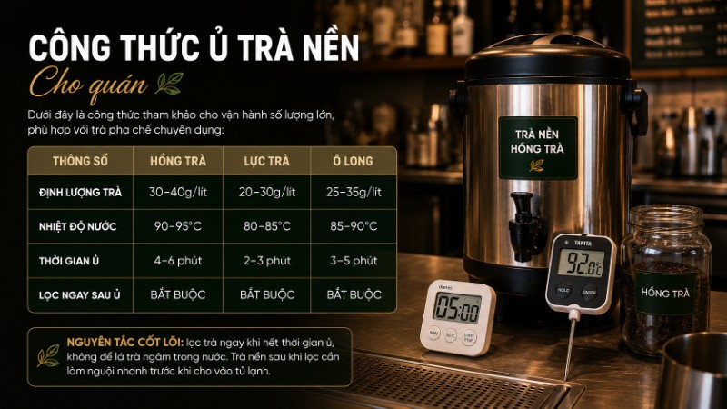 Công thức ủ trà nền pha trà tắc số lượng lớn cho quán Công thức ủ trà nền pha trà tắc số lượng lớn cho quán