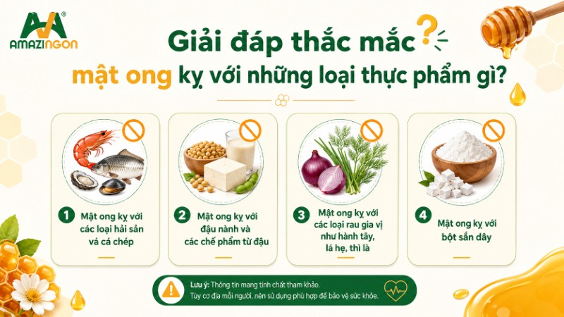 Mật ong kỵ gì? Những loại thực phẩm không nên ăn cùng với mật ong Mật ong kỵ gì? Những loại thực phẩm không nên ăn cùng với mật ong